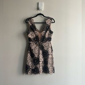 BCBGMax Azria Lynne Lace Layered Dress, Size 4